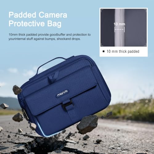 MOSISO Camera Shoulder Bag Camera Case Crossbody Sling Purse, Navy Blue - color: Navy Blue