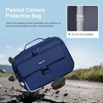 MOSISO Camera Shoulder Bag Camera Case Crossbody Sling Purse, Navy Blue - color: Navy Blue