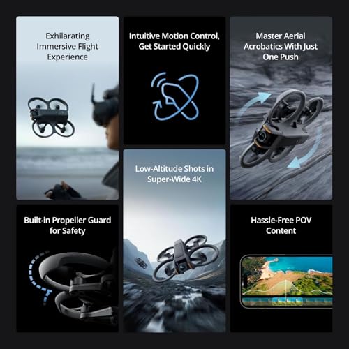 DJI Avata 2 Fly More Combo (3 Batteries), FPV Drone With Camera 4K - style: Fly More Combo (3 Batteries)