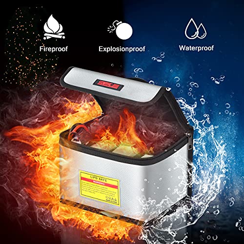 STARTRC Lipo Safe Bag Fireproof, 21.5 X 15 X 14cm, 21.5 x 15 x 14 cm, Pouch