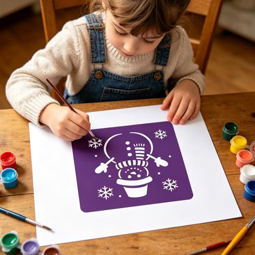 CUTHOLLOW 25 PCS Christmas Theme Painting Shape Stencils Sets - style: Christmas Theme
