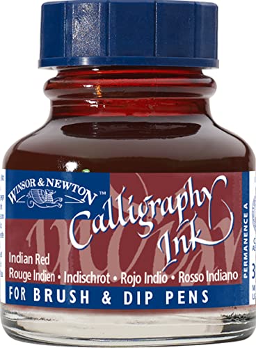 Winsor & Newton Calligraphy Ink, 30ml (1-oz) Bottle, Indian Red - color: Indian Red, size: 1 fl oz