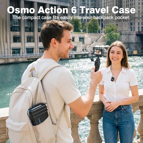 Lekufee Travel Waterproof Hard Case for DJI Osmo Action 6/5 Pro/4/3 Camera & Accessories(Bag&Case Only)