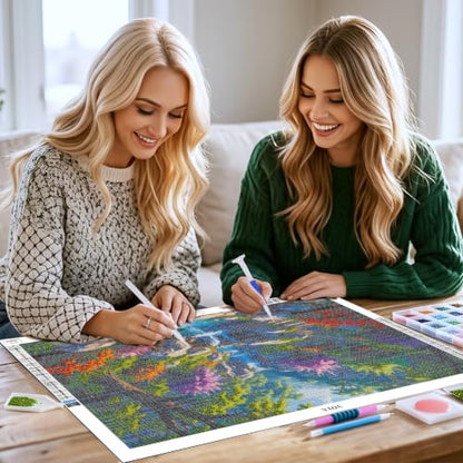 YOYA Large Diamond Art Kits for Adults, Landscape 5D Diamond Painting - color: Waterfall 509