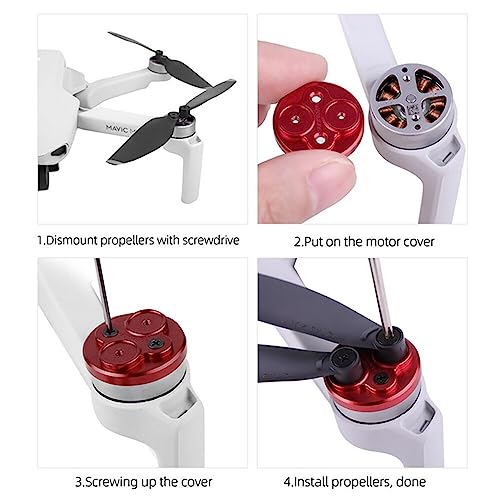 Mavic Mini 3 2 1 Motor Cover Cap Drone Dust-Proof Engine Protector Guard Protective Accessories for DJI Mavic Mini 2 SE 3 Pro (for Mini 1 Black) - size: for Mini 1 Black