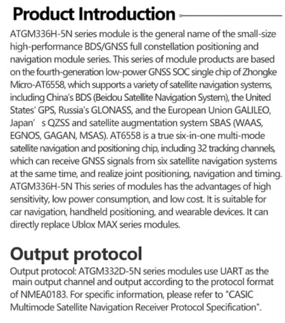 Teyleten Robot ATGM336H GPS+BDS Dual-Mode Module Flight Control Satellite Positioning Navigator Replacement NEO-M8N NEO-6M for Arduino 2pcs