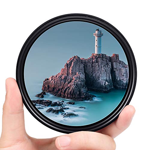 37mm ND Filter Slim Variable ND Neutral Density Filter Adjustable ND Fader ND2-ND400 Lens Filter for Canon Nikon Sony Pentax Olympus Fuji DSLR Camera - size: 37mm