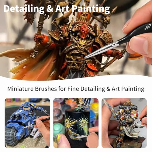 GETHPEN Miniature Paint Brushes, Micro Detail Paint Brush Set, 15pcs - size: 15 Sizes