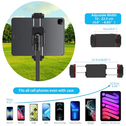 Golf Monopod Stick, Record Golf Swing with Magnetic Phone Holder - color: iPad Compatible