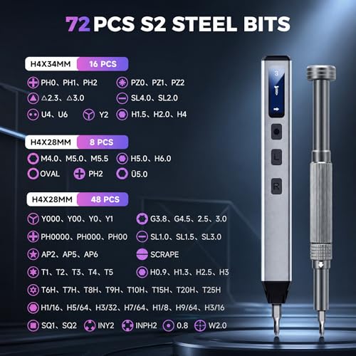 LIFEGOO Electric Screwdriver, 83 in 1 Precision Electric Screwdriver Set - color: Grey, size: 83 in 1