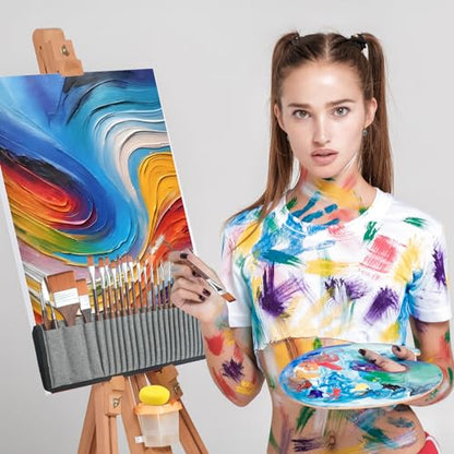 GETHPEN 29pcs Paint Brush Set, Acrylic Paint Brushes, Oil, Watercolor - style: Assorted Shapes