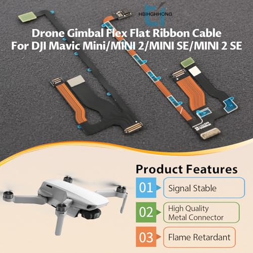 for DJI Mini 2 Ribbon Cable Replacement for DJI Mavic Mini/Mini SE/Mini 2 SE 4K Gimbal Flex Flat Ribbon Cable Drone Accessories Part with Repair Tools(3 in 1 Cable