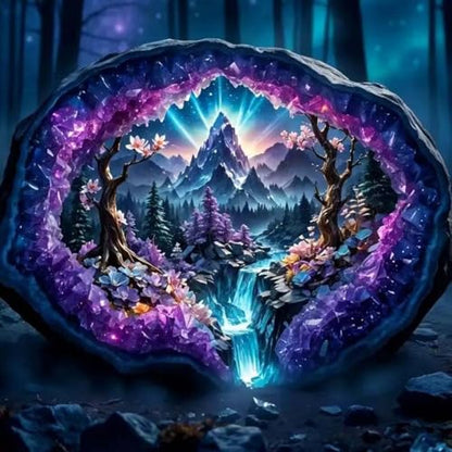 Diamond Painting Kits for Adults,Crystal Forest Landscape Diamond Art Kits - color: SH072