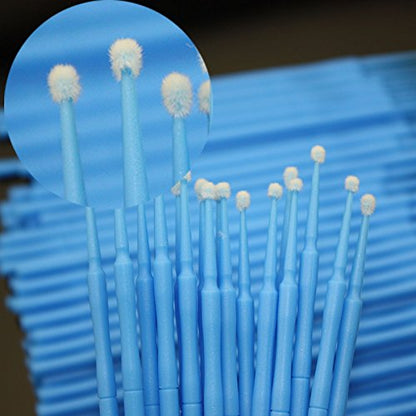 400 PCS Multipurpose Dental Disposable Micro Applicator Brush Bendable Makeup Brush 1.2/1.5/2.0/2.5 mm