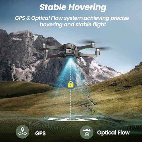 WeFone WF30 Foldable 4K Camera GPS Drone Adult Beginners Brushless Black - style: drone
