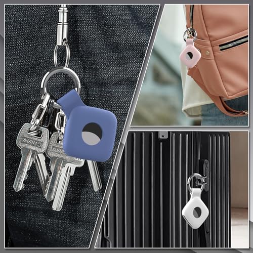 4 Pack Holder Case Compatible with Tile Mate 2022 2024 Tracker - color: Pink Purple Cyan Blue, size: 4 Pack