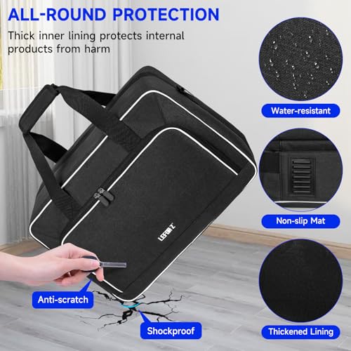 LEFOR·Z Travel Carrying Case Fits for PS5/PS5 Pro/PS4 with Thick Padding - color: Black