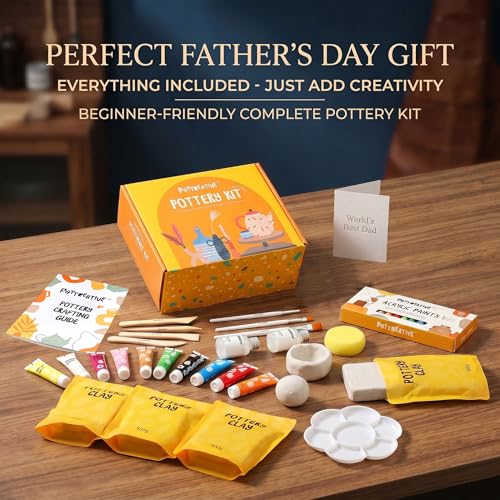 MCOOH Air Dry Clay Pottery Kit for Beginners - color: Blue Package