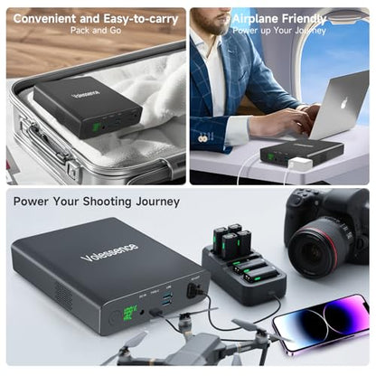 27000mAh AC 130W Laptop Charger, TSA-Approved CPAP Power Bank