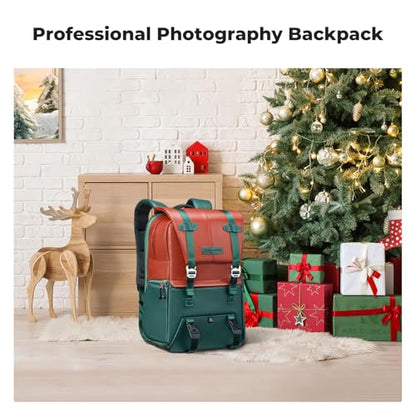 K&F CONCEPT Camera Backpack, 20L Camera Bags for Photographers - color: 06-orange Green