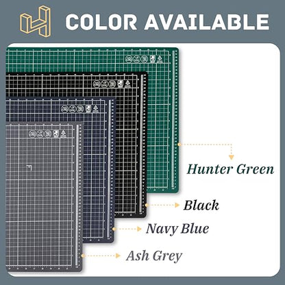 iMAT Flip Cutting Mat Note A2, Foldable, Double-Sided, Navy Blue - color: Navy Blue