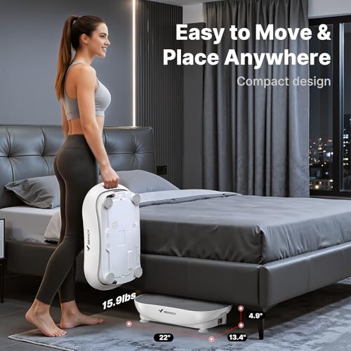 Merach V33 Pro Vibration Plate Exercise Machine with Touchscreen, 99 Speeds - color: White