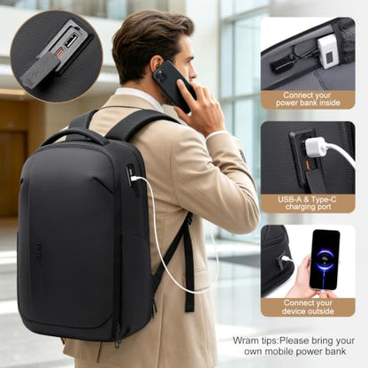 FENRUIEN Expandable Laptop Backpack 15.6 Inch for Men Business Travel