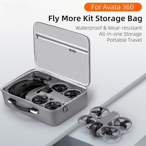 Coyktonty Carrying Case for DJI Avata 360 Accessories, Portable PU Carry bag for DJI Avata 360 Motion Fly More for RC Motion 3,Goggles N3,Charging Hub
