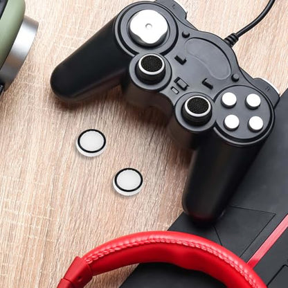 4pcs Thumb Grips Joystick Cap Cover for PS5 PS4 Xbox Series X/S Controller - color: black & white