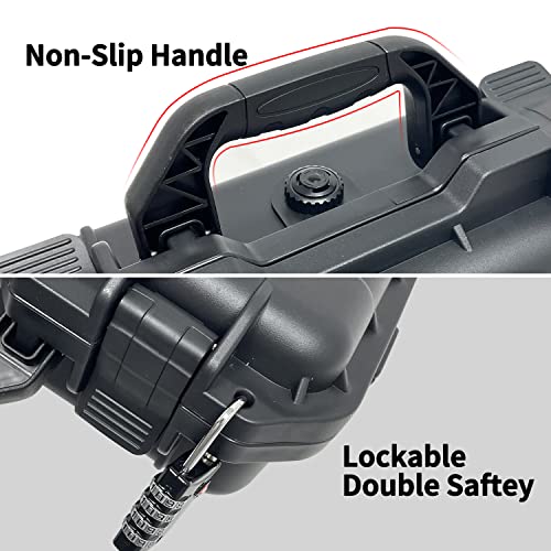 Sutekus Hard Pistol Case Handgun Case Waterproof Pistol Carrying Cases With Foam Gun Accessories - color: Medium