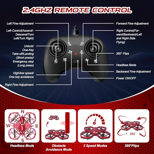 Spider Mini Drone for Kids Beginners - Toss to Go Quadcopter Birthday Gifts