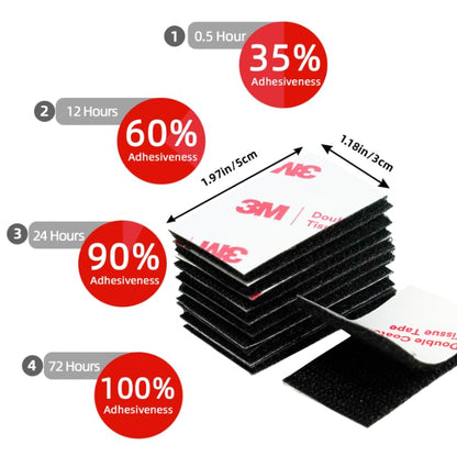 Hook and Loop Tape 1in x 4in 10 Pairs, Mounting Tape Heavy Duty Adhesion - size: 1in×4in