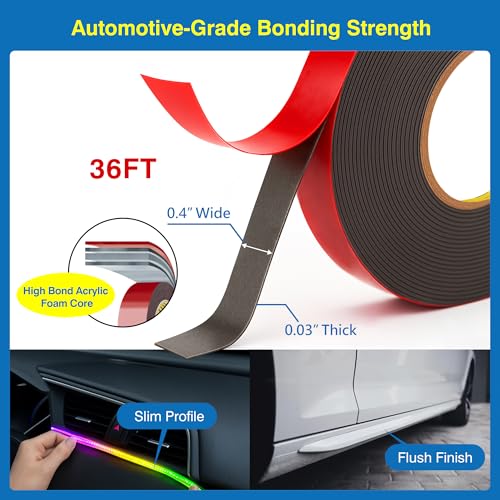 Tapsi Automotive Double Sided Tape, 0.4" x 36 ft - size: 0.4" x 36 ft
