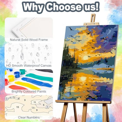 Landscape Framed Paint by Numbers Kit for Adults Beginner 8x12 inch - color: Frame-OP-US03
