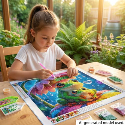 YCZO 5D Frog Diamond Art Painting Kits for Adults Beginners-12x12Inch