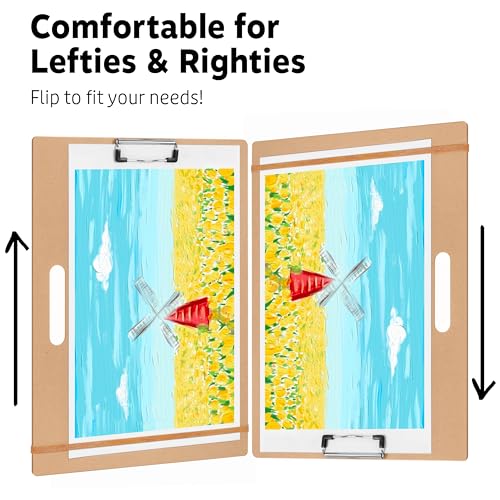 13"x17" Drawing Board with Clip, Rubber Bands and Carry Handle - size: 13"x17", 1 Pack