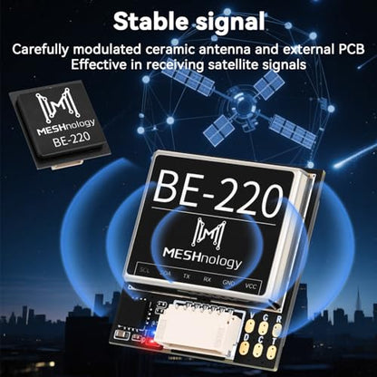 BE-220 GPS Module Upgraded M10050 Chip GNSS Board with Compass Support GPS, Galileo, BDS Three-Mode Positioning for FPV Drone Fixed-Wing UAV Racing Robots Driving Precision Agriculture IoT - size: BE-220