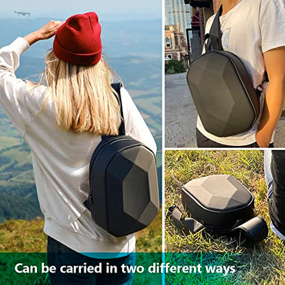 JSVER Carrying Case For DJI Mini Waterproof Shockproof Backpack Case Compatible with DJI Mini/Air/Mavic 1/AVATA Remote & Smart Controller, Propellers, Battery and Accessories