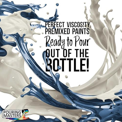 Pouring Masters Lake Blue Metallic Pearl 32-oz Acrylic Pouring Paint - color: Lake Blue Metallic Pearl, size: 32 Fl Oz (Pack of 1)
