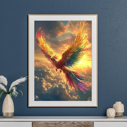 Phoenix Diamond Art Kits for Adults, 5D Diamond Painting Kits for Beginners - color: QY107