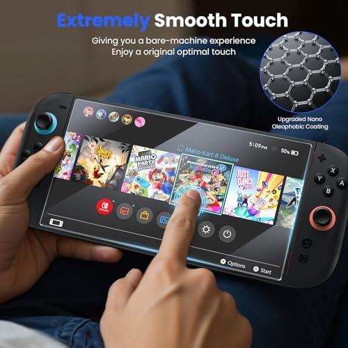 WSKEN for Nintendo Switch 2 Screen Protector - Shatterproof Tempered Glass with Auto-Dust Removal, Zero Bubbles Auto-Alignment, Anti-Scratch Glass Film for Switch 2 (2025) Accessories, 2 PCS