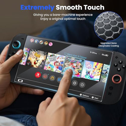 WSKEN for Nintendo Switch 2 Screen Protector - Shatterproof Tempered Glass with Auto-Dust Removal, Zero Bubbles Auto-Alignment, Anti-Scratch Glass Film for Switch 2 (2025) Accessories, 2 PCS