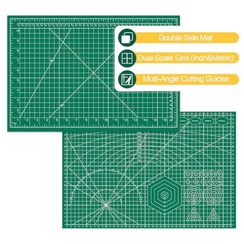 2 Packs Self Healing Cutting Mat Bulk 12"x18" Rotary Cutting Sewing Mats A3