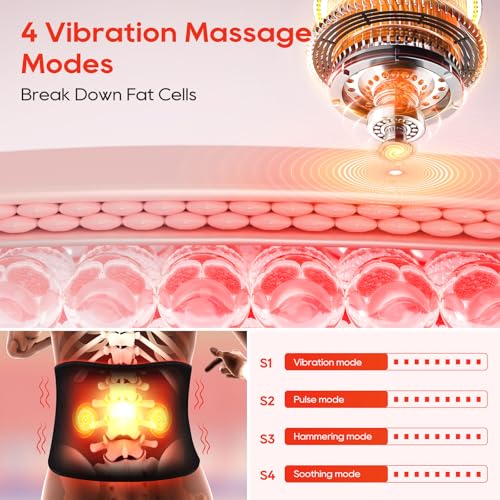 Cordless Red Light Therapy Belt for Body with Heat Vibration 660nm & 850nm