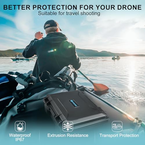 Lekufee Waterproof Hard Case for DJI Air 3S, Air 3 Drone, Fly More Combo
