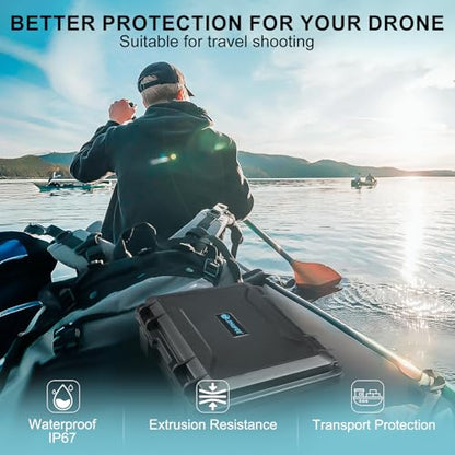 Lekufee Waterproof Hard Case for DJI Air 3S, Air 3 Drone, Fly More Combo