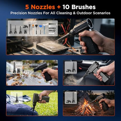 Compressed Air Duster, 350g High-Thrust Air Blower for PC Cleaning
