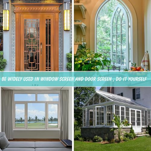 High Density dustproof and Pollen Proof net Window Screen mesh roll Used to Replace Screen Windows and Doors (Grey high-Density mesh,787''×37''(2000×95cm) - color: Grey high-density mesh, size: 37in x 65ft