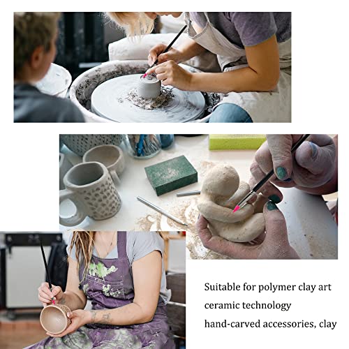 Sdanart Professional Silicone Rubber Tip Paint Pens Brushes, 5pcs Silicone Paint Brush, Flexible Clay Sculpture Tools（Size 8） - size: size 8