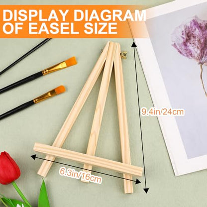 ESRICH 24 Pack 9 Inch Wood Easels, Easel Stand for Painting Canvas - style: 24